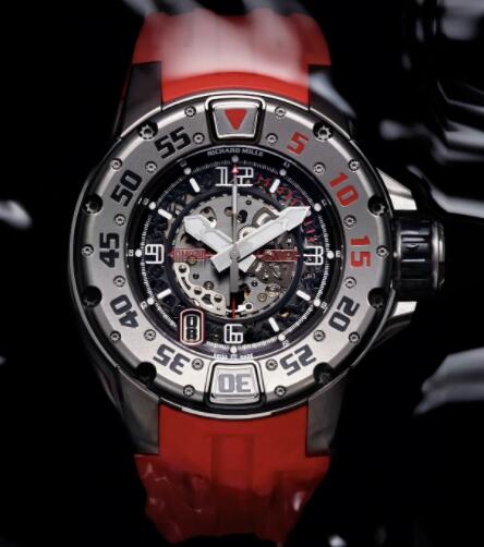 Replica Richard Mille RM 028 Automatic Winding Diver's watch Titanium Red